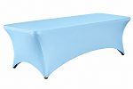 Light Blue 8FT Spandex fitted tablecloths 